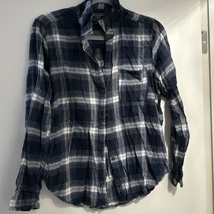 Striped blue flannel